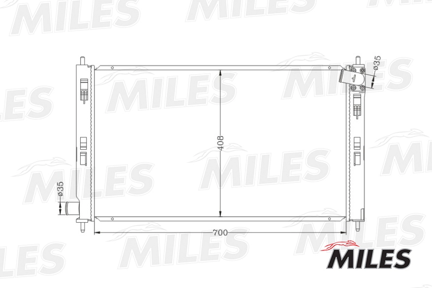 Радиатор охлаждение двигателя MILES ACRB035