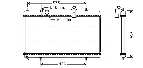 Радиатор охлаждение двигателя AVA QUALITY COOLING PEA2256