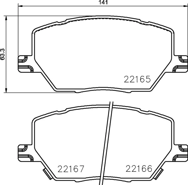 Комплект тормозных колодок дисковый тормоз xtra line BREMBO P 23 164X