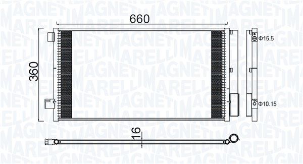 Конденсатор кондиционер MAGNETI MARELLI 350203100400