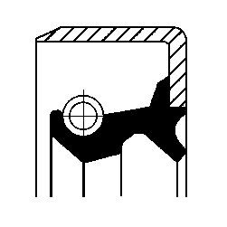 Уплотняющее кольцо ступица колеса CORTECO 19016577B