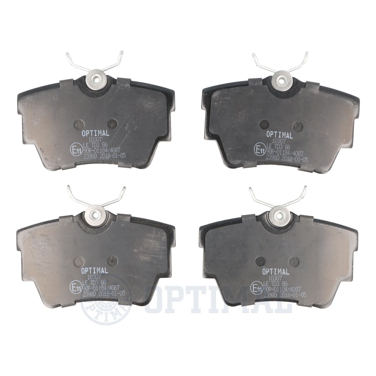 Комплект тормозных колодок дисковый тормоз OPTIMAL BP-10307