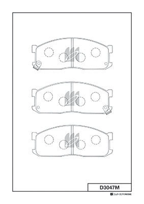 Комплект тормозных колодок дисковый тормоз MK KASHIYAMA D3047M