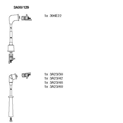 Комплект проводов зажигания BREMI 3A00/129