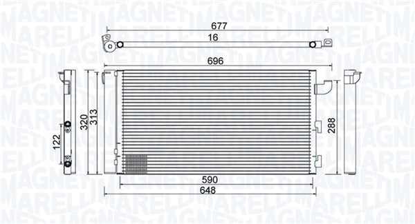 Конденсатор кондиционер MAGNETI MARELLI 350203857000