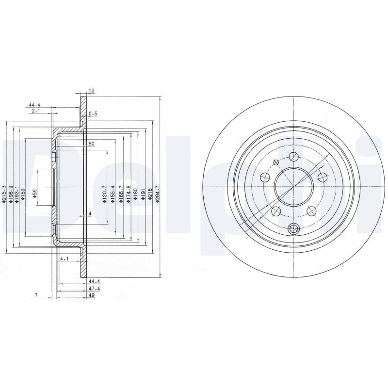 Тормозной диск DELPHI BG3049