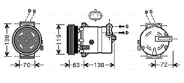 Компрессор кондиционер AVA QUALITY COOLING FTAK334