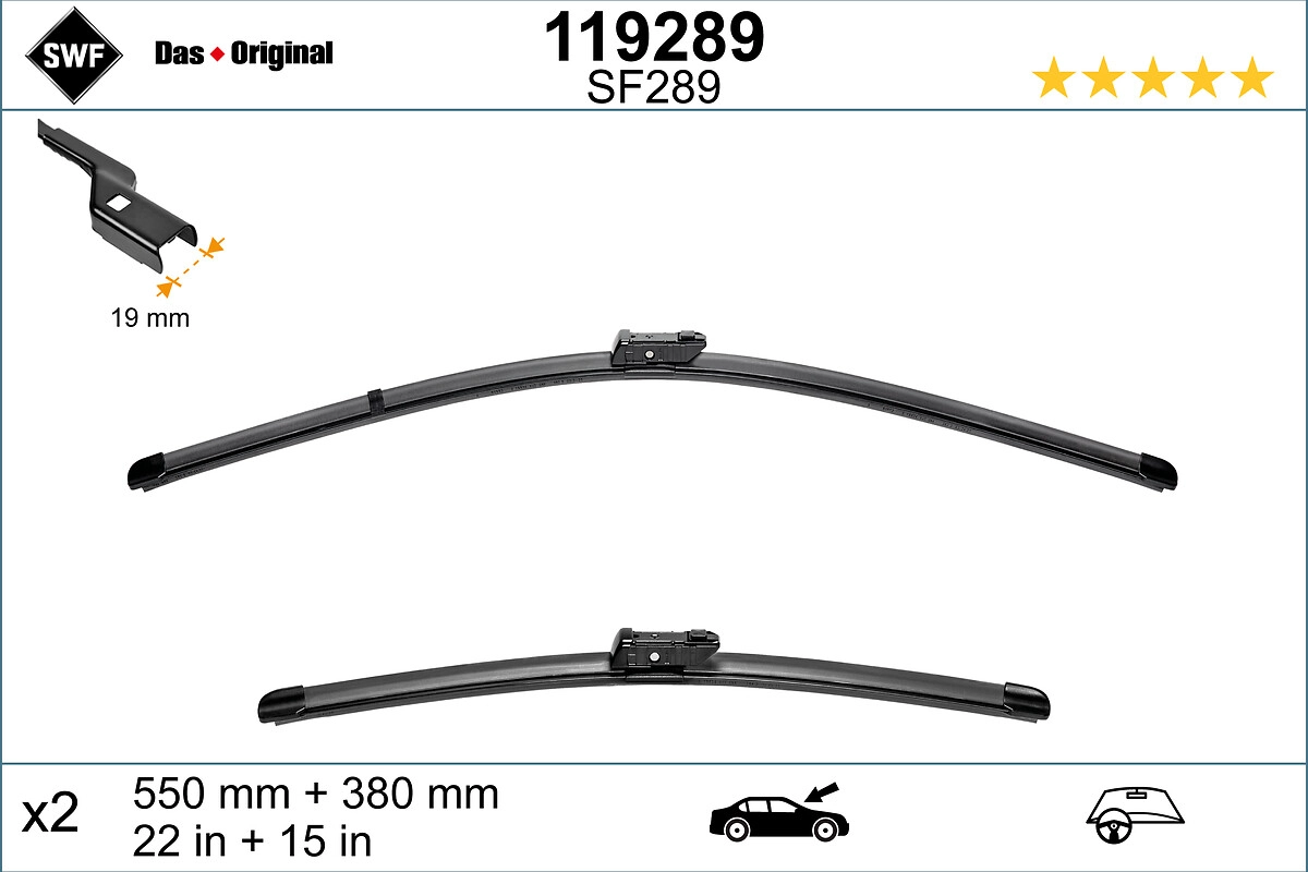 Щетка стеклоочистителя das original set SWF 119289