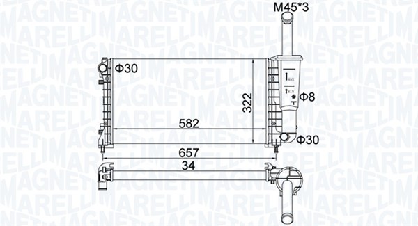 Радиатор охлаждение двигателя MAGNETI MARELLI 350213183700