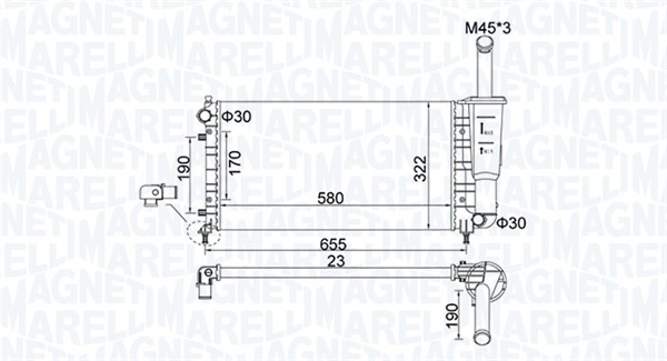 Радиатор охлаждение двигателя MAGNETI MARELLI 350213183600