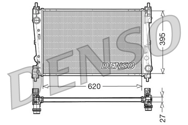 Радиатор охлаждение двигателя DENSO DRM13015