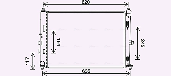 Радиатор охлаждение двигателя AVA QUALITY COOLING MZ2288