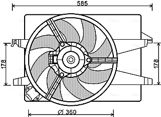 Вентилятор охлаждение двигателя AVA QUALITY COOLING FD7553