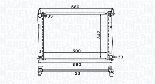Радиатор охлаждение двигателя MAGNETI MARELLI 350213152600