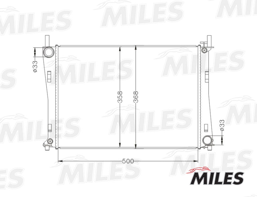 Радиатор охлаждение двигателя MILES ACRB019
