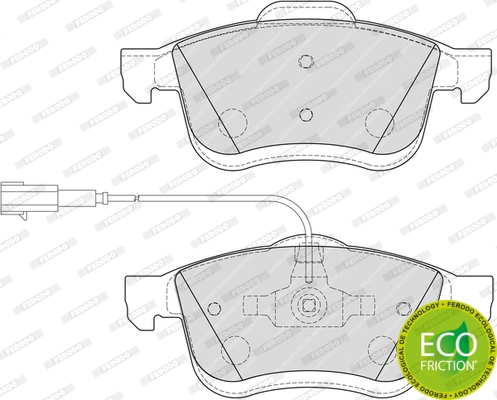 Комплект тормозных колодок дисковый тормоз premier eco friction FERODO FDB4951