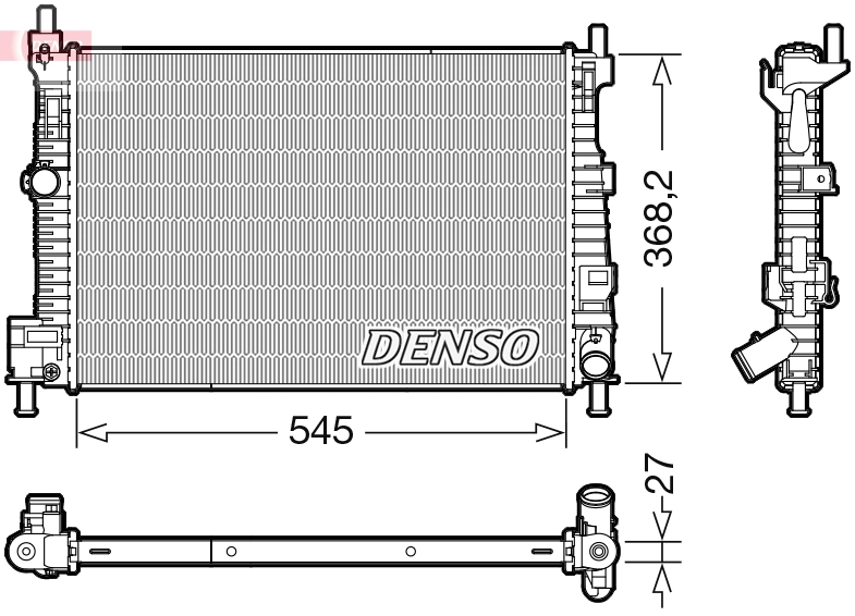 Радиатор охлаждение двигателя DENSO DRM44045