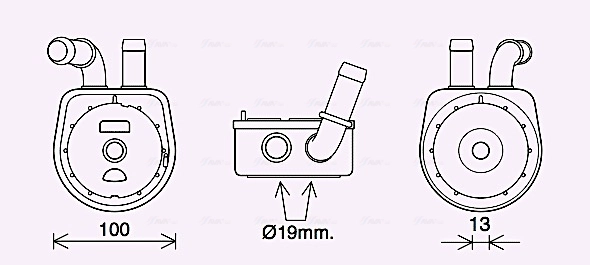 Масляный радиатор двигательное масло AVA QUALITY COOLING MZ3289