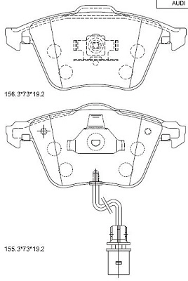 Комплект тормозных колодок дисковый тормоз ASIMCO KD7798