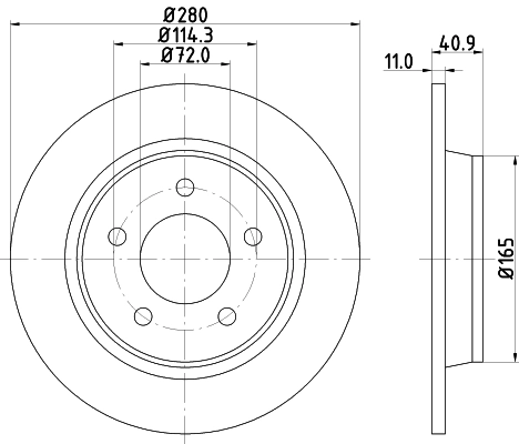 Тормозной диск HELLA/BEHR/PAGID 8DD 355 110-911