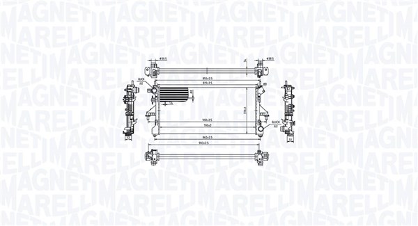 Радиатор охлаждение двигателя MAGNETI MARELLI 350213214900