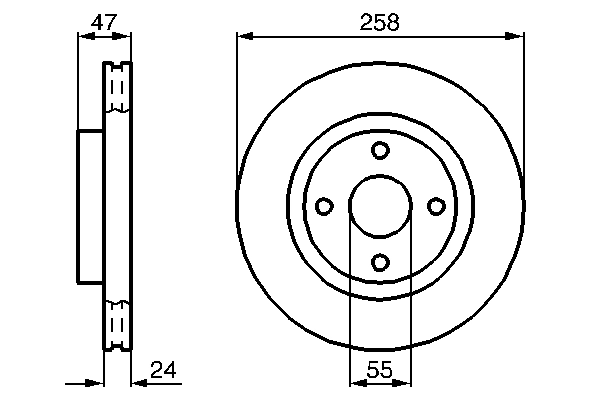 Тормозной диск BOSCH 0 986 478 989