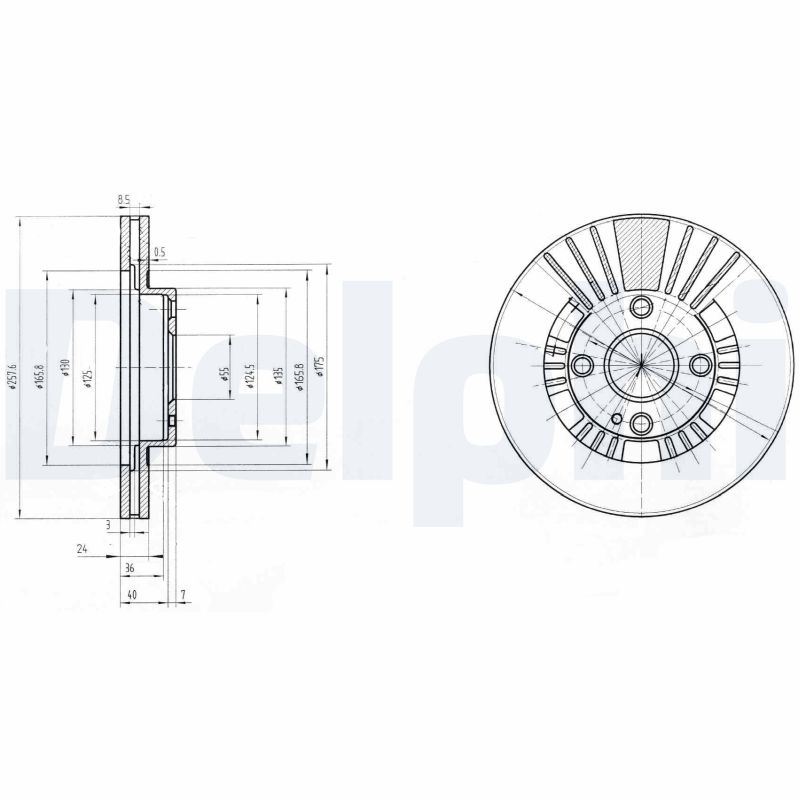 Тормозной диск DELPHI BG3509