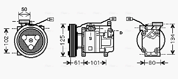 Компрессор кондиционер AVA QUALITY COOLING MZAK207
