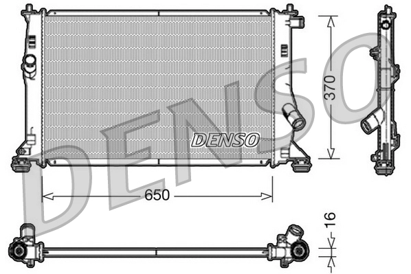 Радиатор охлаждение двигателя DENSO DRM10076