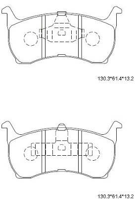 Комплект тормозных колодок дисковый тормоз ASIMCO KD6711