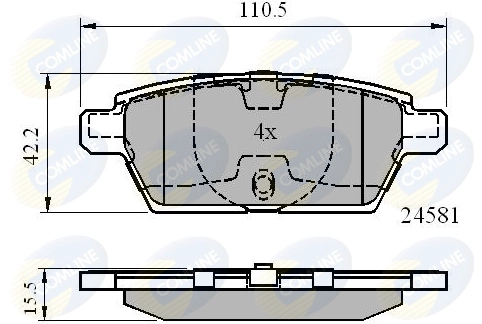 Комплект тормозных колодок дисковый тормоз comline COMLINE CBP01514