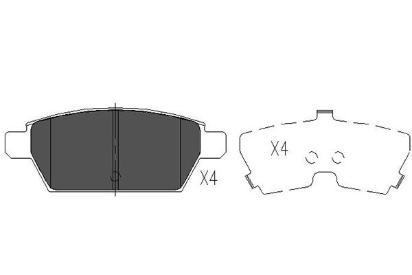 Комплект тормозных колодок дисковый тормоз KAVO PARTS KBP-4554