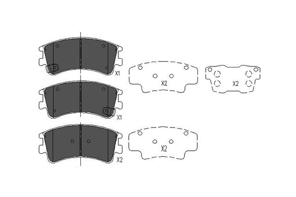 Комплект тормозных колодок дисковый тормоз KAVO PARTS KBP-4512