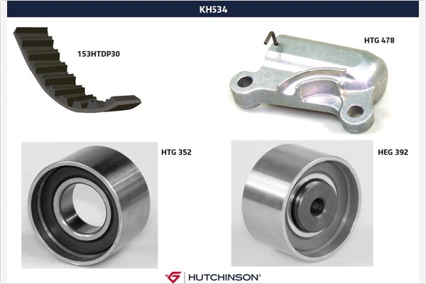 Комплект ремня грм HUTCHINSON KH 534