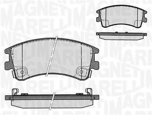 Комплект тормозных колодок дисковый тормоз MAGNETI MARELLI 363916060295