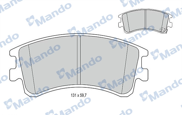 Комплект тормозных колодок дисковый тормоз MANDO MBF015637