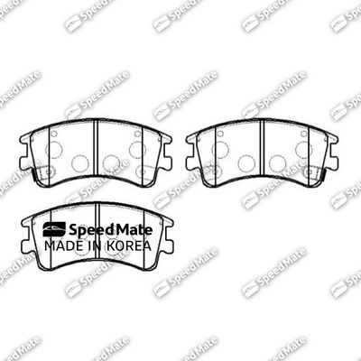 Комплект тормозных колодок дисковый тормоз SPEEDMATE SM-BPJ190