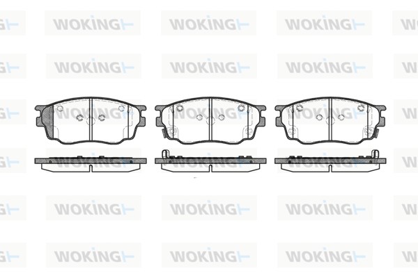 Комплект тормозных колодок дисковый тормоз WOKING P9003.22