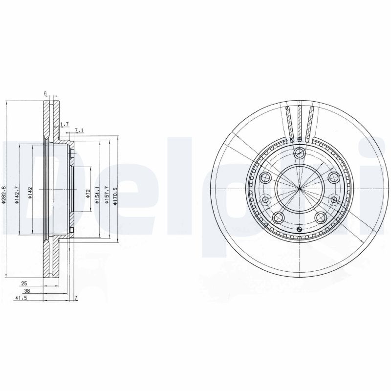 Тормозной диск DELPHI BG3874