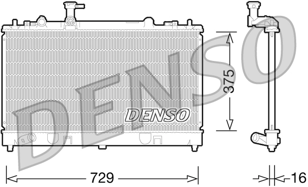 Радиатор охлаждение двигателя DENSO DRM44028