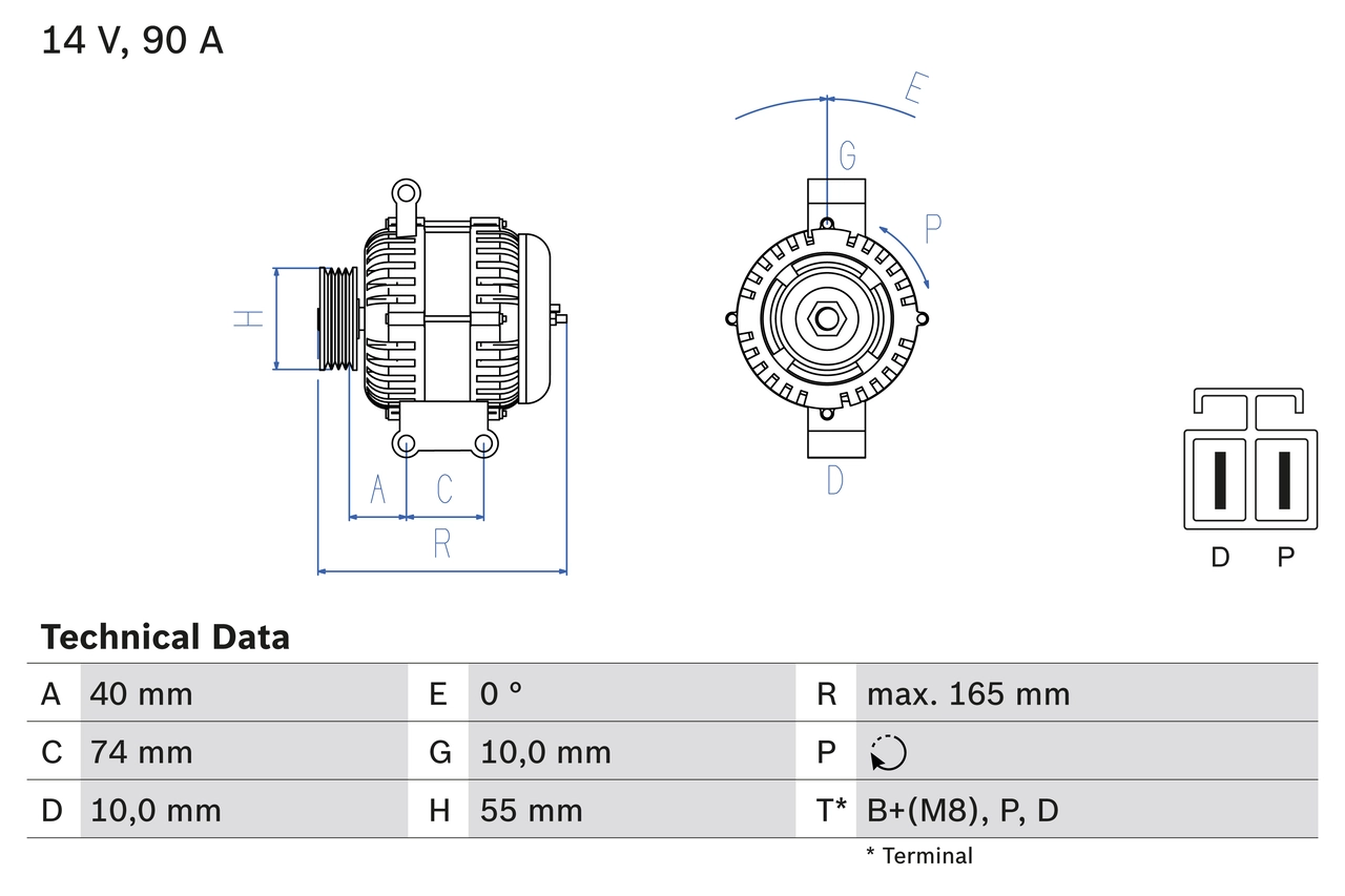 Генератор BOSCH 0 986 080 320
