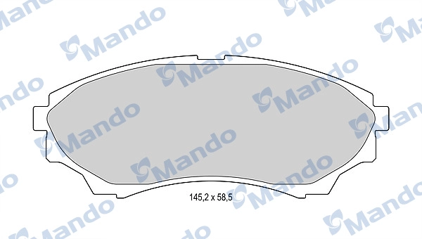 Комплект тормозных колодок дисковый тормоз MANDO MBF015234