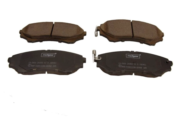 Комплект тормозных колодок дисковый тормоз MAXGEAR 19-3400