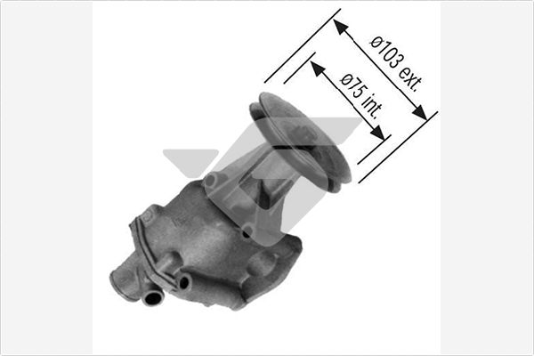 Водяной насос охлаждение двигателя HUTCHINSON WP150