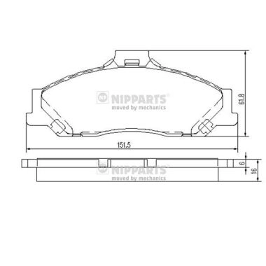 Комплект тормозных колодок дисковый тормоз NIPPARTS J3603053