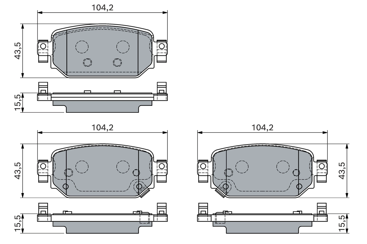 Комплект тормозных колодок дисковый тормоз BOSCH 0 986 460 135