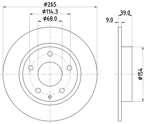 Тормозной диск NISSHINBO ND5034K