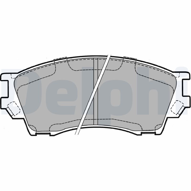 Комплект тормозных колодок дисковый тормоз DELPHI LP1063