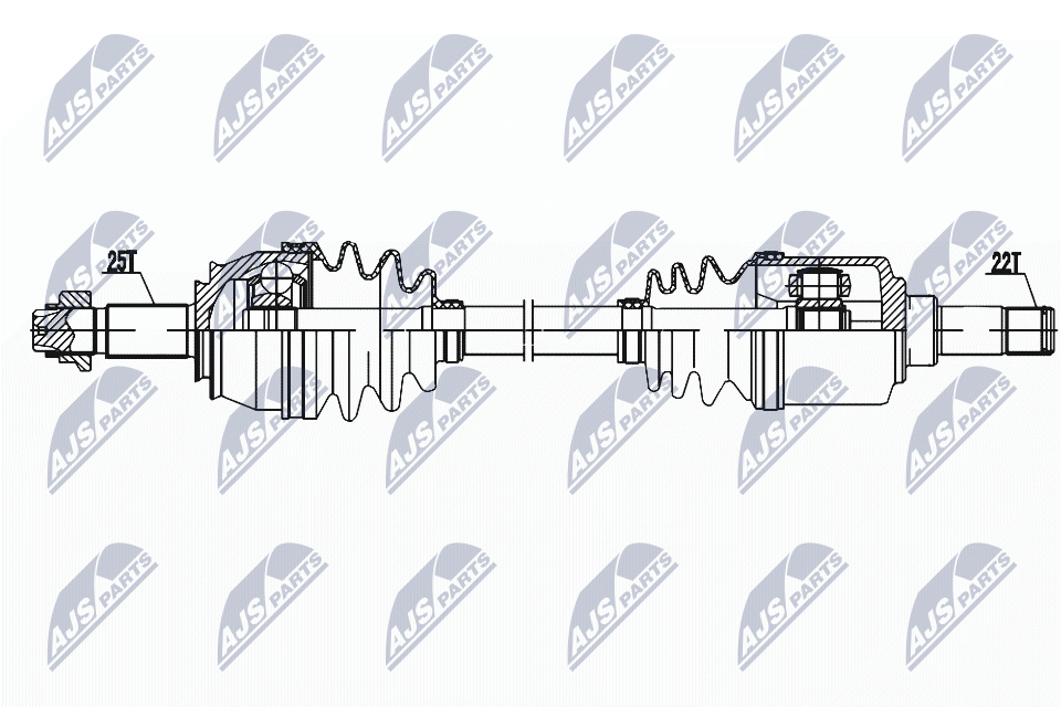 Приводной вал NTY NPW-FT-075