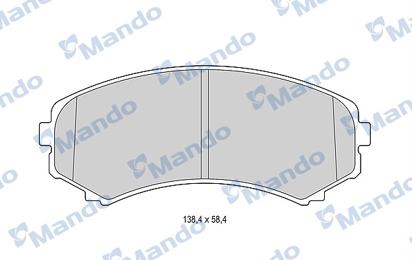Комплект тормозных колодок дисковый тормоз MANDO MBF015633
